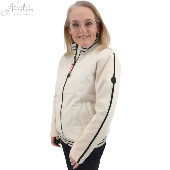 District Zomerjas bomber - Off white zwart